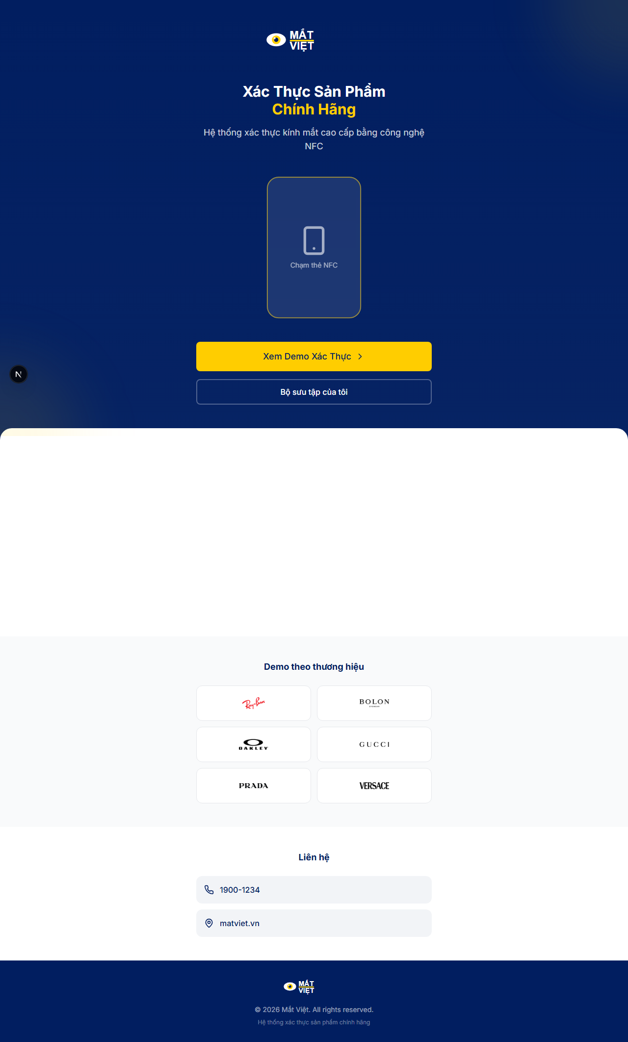 Mắt Việt NFC Authentication System screenshot